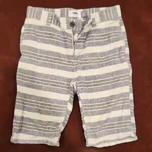 Old Navy Boys Striped Blue and White Dress Shorts